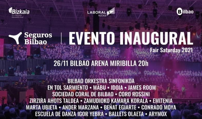 Cartel Seguros Bilbao Evento Inaugural Fair Saturday 2021
